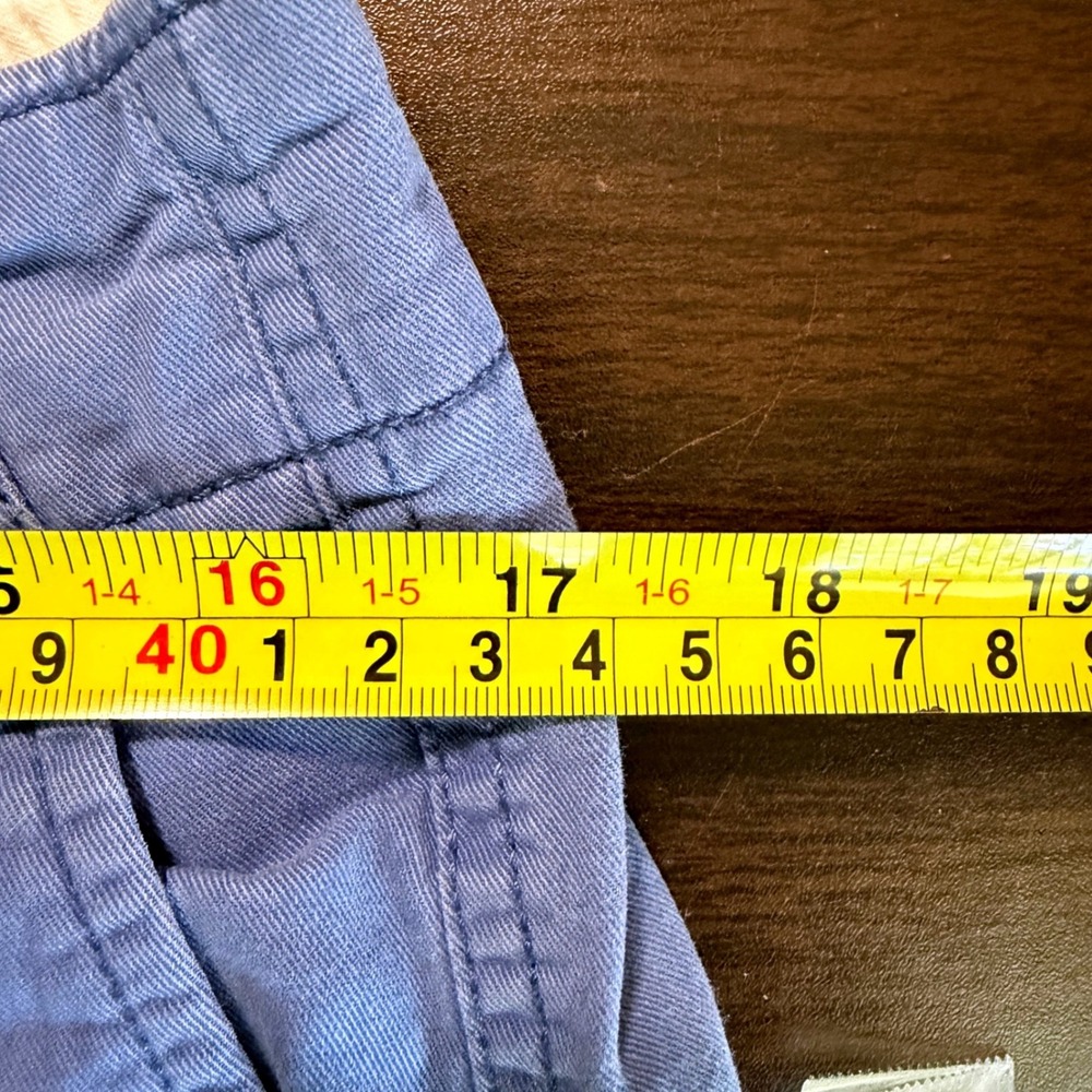 Polo Ralph Lauren Womens Wide Leg Crop Chino Pants Blue Size 10 High Rise Cotton - Picture 6 of 7